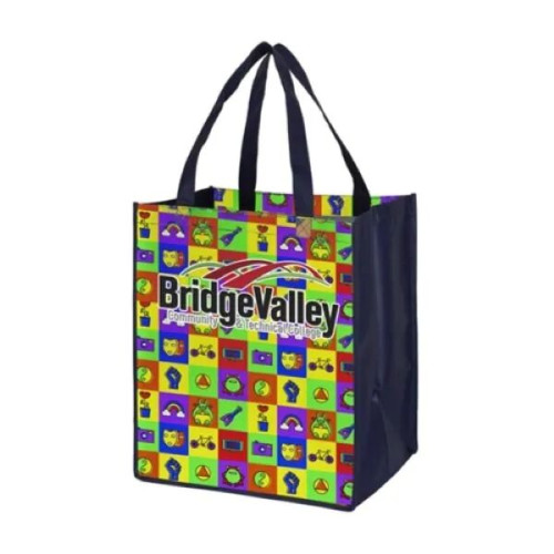 Sublimated PET Non-Woven Grocery Tote Bag