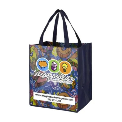 Sublimated PET Non-Woven Grocery Tote Bag