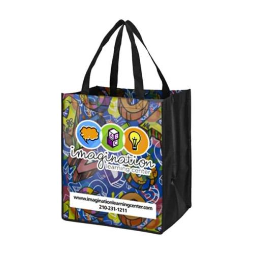Sublimated PET Non-Woven Grocery Tote Bag