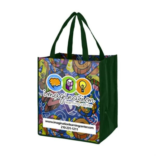 Sublimated PET Non-Woven Grocery Tote Bag