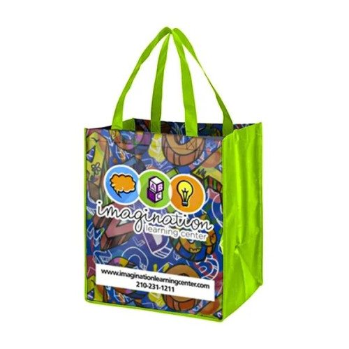 Sublimated PET Non-Woven Grocery Tote Bag