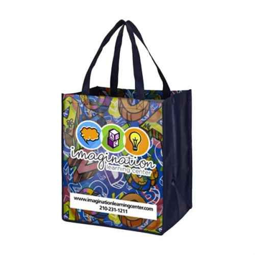 Sublimated PET Non-Woven Grocery Tote Bag