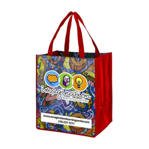 Sublimated PET Non-Woven Grocery Tote Bag