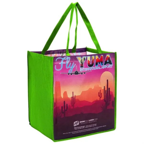 Sublimated PET Non-Woven Grocery Tote Bag