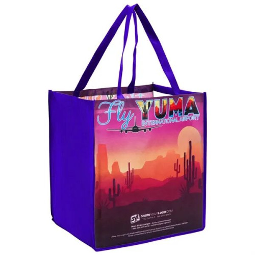 Sublimated PET Non-Woven Grocery Tote Bag