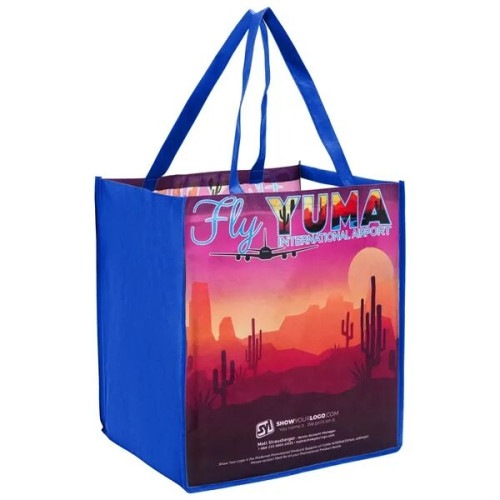 Sublimated PET Non-Woven Grocery Tote Bag