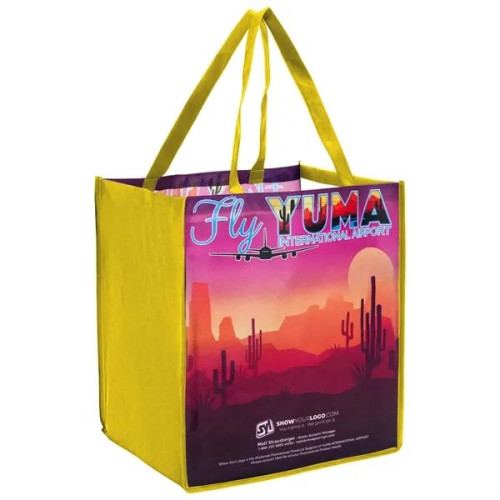Sublimated PET Non-Woven Grocery Tote Bag