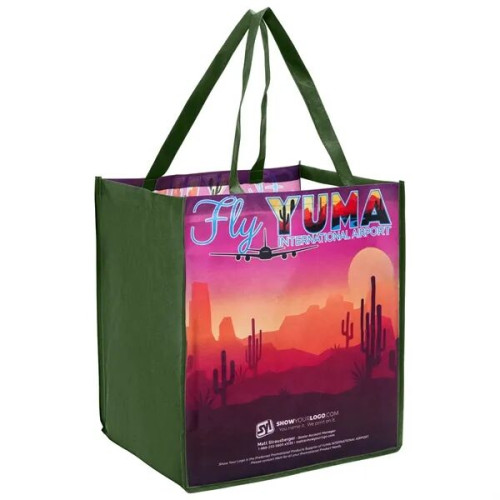 Sublimated PET Non-Woven Grocery Tote Bag
