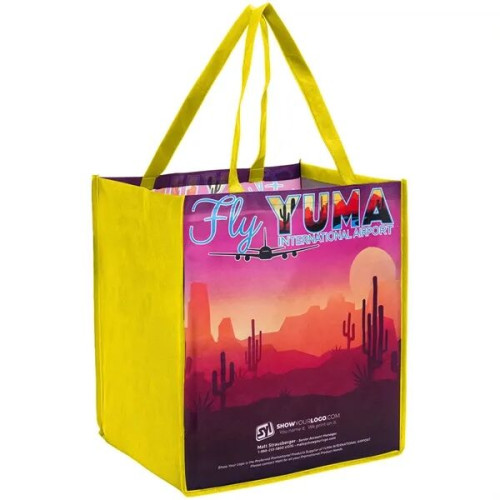Sublimated PET Non-Woven Grocery Tote Bag