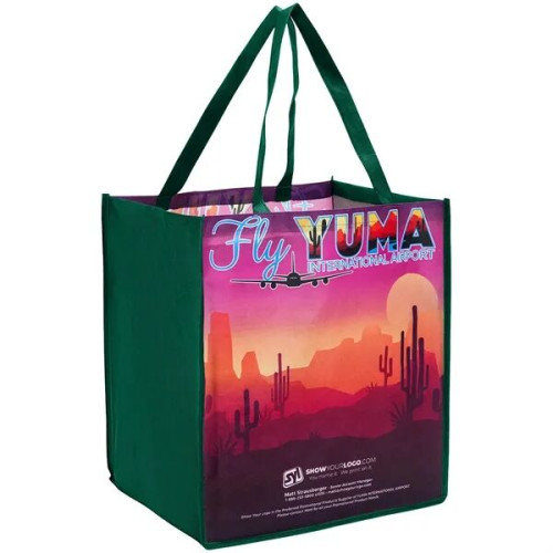 Sublimated PET Non-Woven Grocery Tote Bag