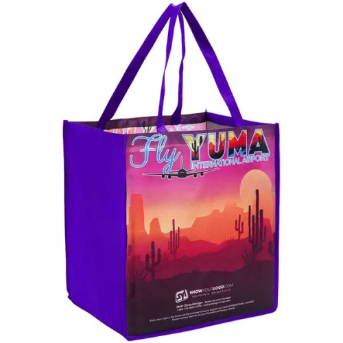 Sublimated PET Non-Woven Grocery Tote Bag