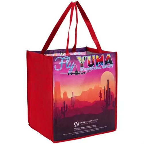 Sublimated PET Non-Woven Grocery Tote Bag