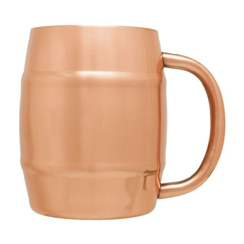 14 oz. Copper Coated S/S Moscow Mule Barrel Mug