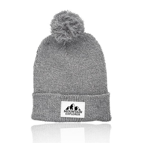 Mauna Knitted Patch PomPom Beanies