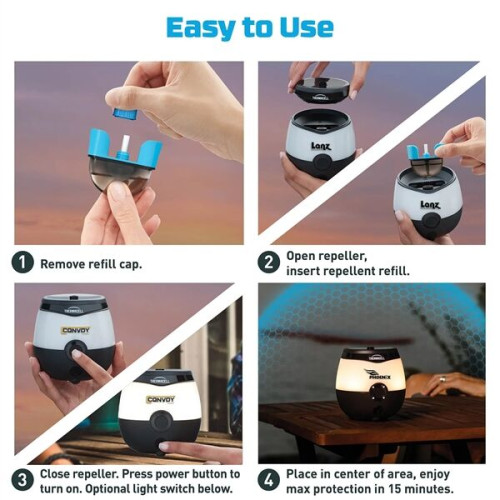 THERMACELL® RECHARGEABLE MOSQUITO REPELLER + GLOW LIGHT