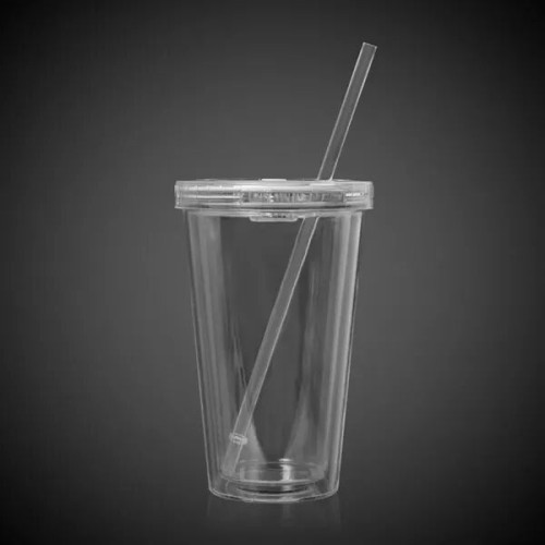 Light Up Travel Cup with Lid and Straw
