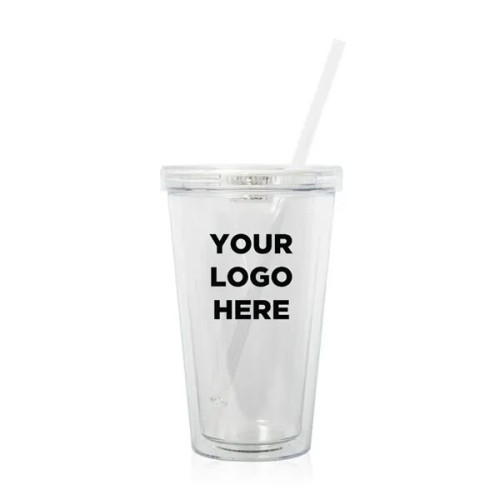 Light Up Travel Cup with Lid and Straw