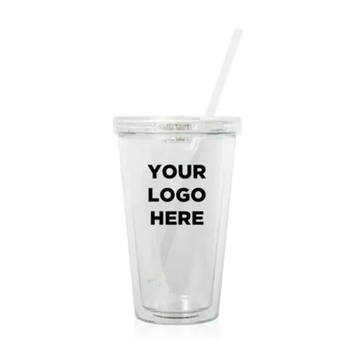 Light Up Travel Cup with Lid and Straw