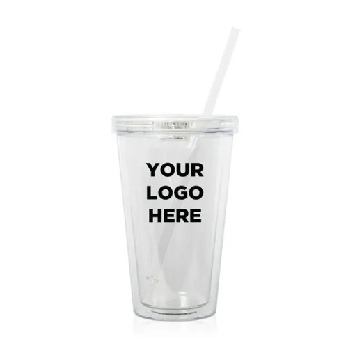 Light Up Travel Cup with Lid and Straw