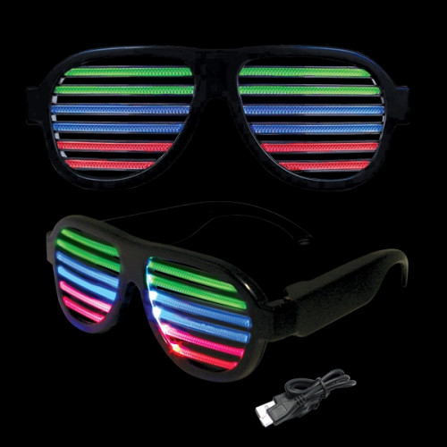 Sound Reactive LED Slotted Glasses