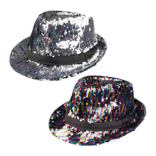 Reversible Sequin Fedora