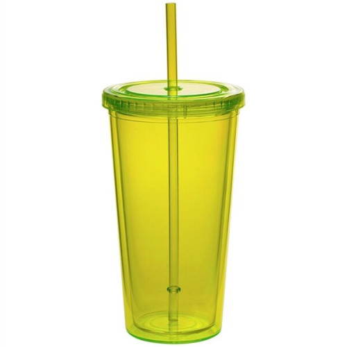20 oz. Double Wall Acrylic Tumbler With Straw