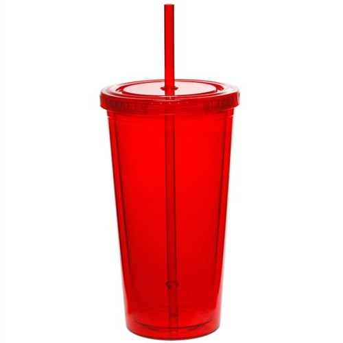 20 oz. Double Wall Acrylic Tumbler With Straw