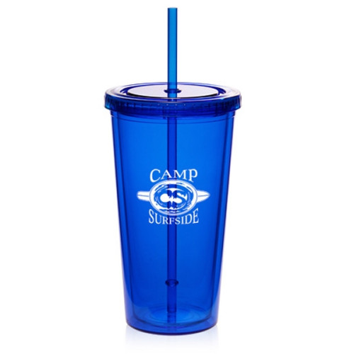 20 oz. Double Wall Acrylic Tumbler With Straw