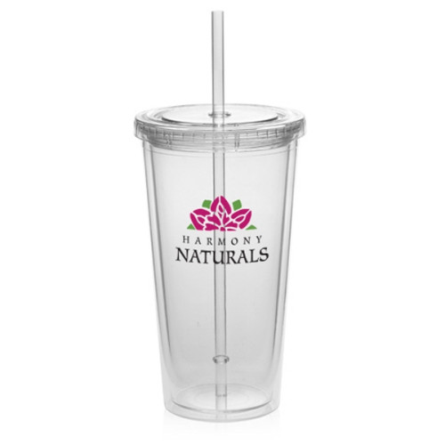 20 oz. Double Wall Acrylic Tumbler With Straw