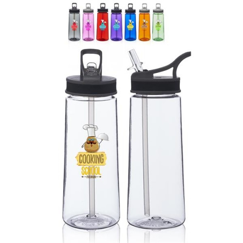 22 oz. Sports Water Bottles With Straw