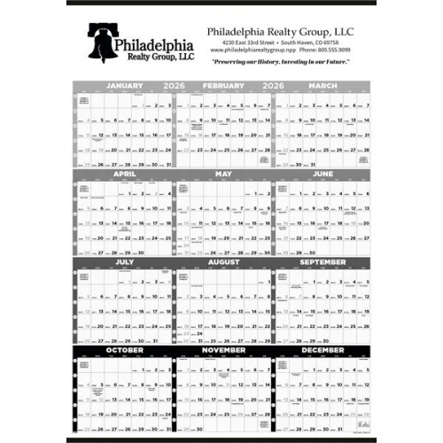 Triumph® Calendars Black & White Time Management Span-A-Y...