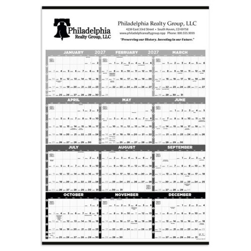Triumph® Calendars Black & White Time Management Span-A-Y...