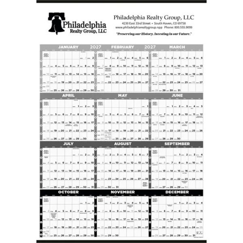 Triumph® Calendars Black & White Time Management Span-A-Y...