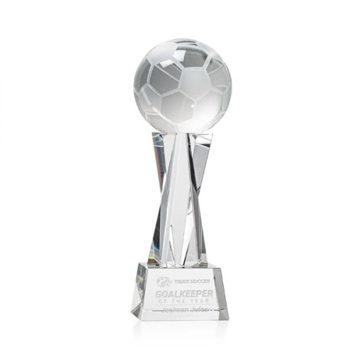 Soccer Ball Award on Grafton Base - Clear