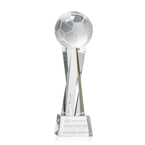 Soccer Ball Award on Grafton Base - Clear