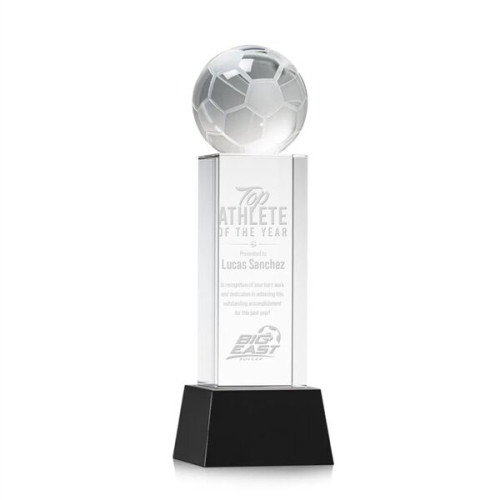 Soccer Ball Award on Belcroft Base - Black