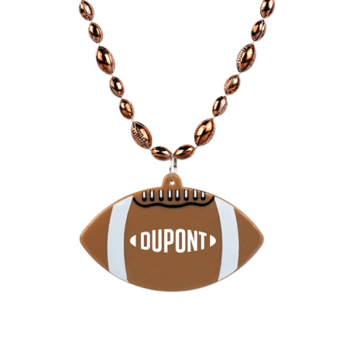 Football Medallion with Beads