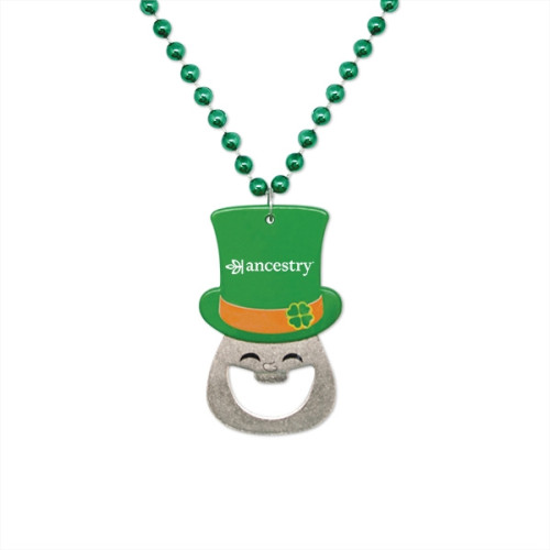 Leprechaun Bottle Opener Medallion Beads