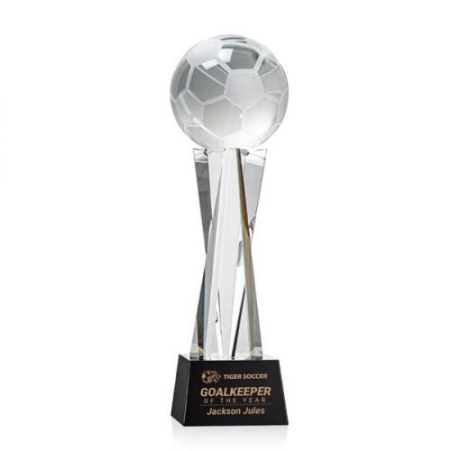 Soccer Ball Award on Grafton Base - Black