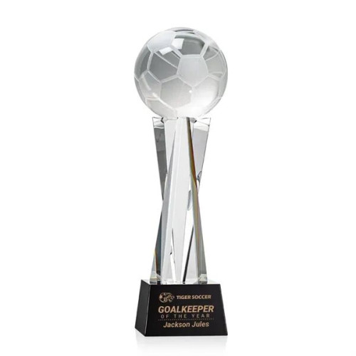 Soccer Ball Award on Grafton Base - Black