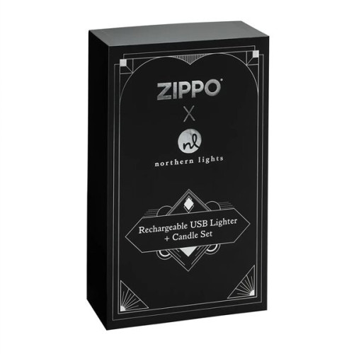 ZIPPO®  RECHARGEABLE LIGHTER & 8 OZ CANDLE GIFT SET