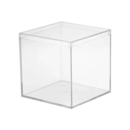 4" x 4" x 4" Clear Plastic Box