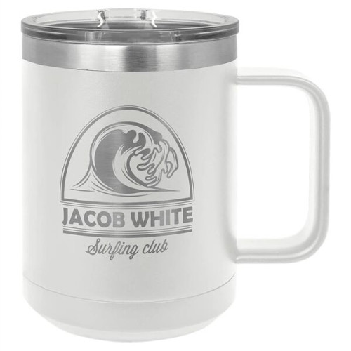 15 oz Polar Camel® Stainless Steel Insulated Coffee Mug