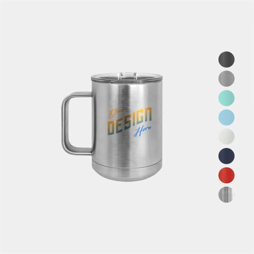 15 oz Polar Camel® Stainless Steel Insulated Coffee Mug