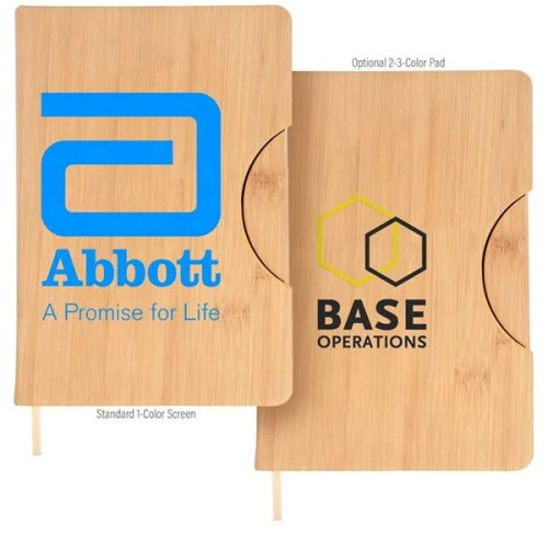 5.8x8.3 Maui Faux Bamboo Notebook with Phone Holder