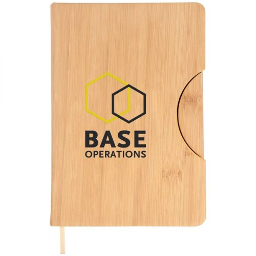 5.8x8.3 Maui Faux Bamboo Notebook with Phone Holder