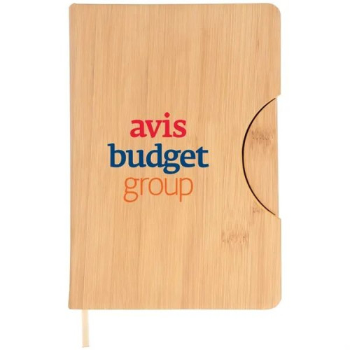 5.8x8.3 Maui Faux Bamboo Notebook with Phone Holder