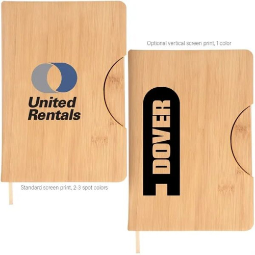 5.8x8.3 Maui Faux Bamboo Notebook with Phone Holder