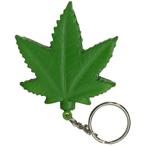 Cannabis Leaf Stress Reliever Keyring
