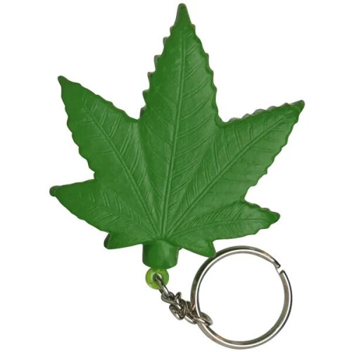 Cannabis Leaf Stress Reliever Keyring